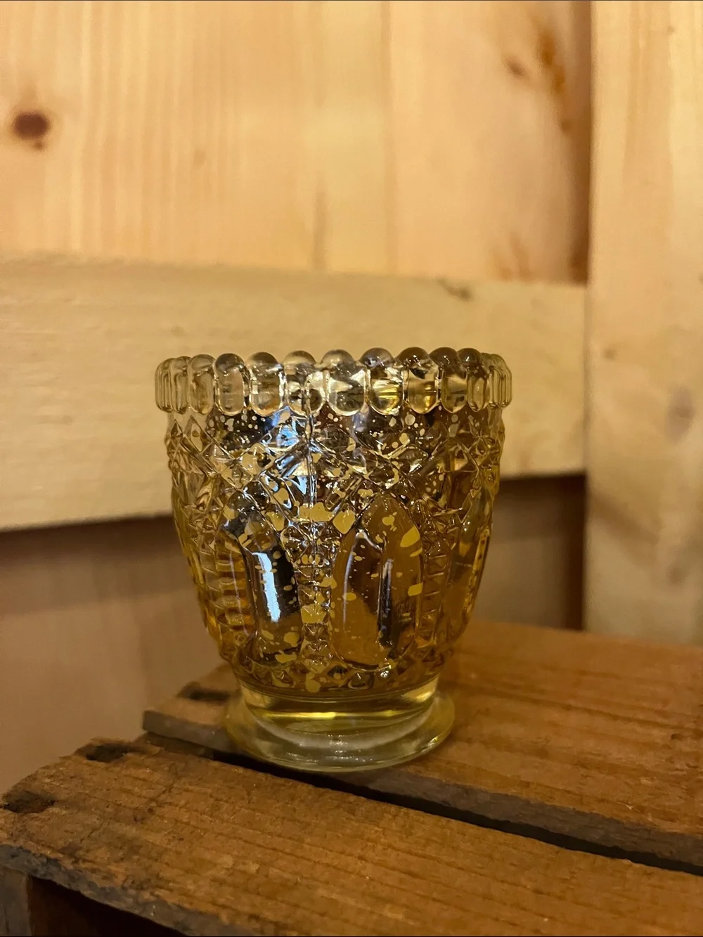 Rose Gold Mercury Glass Votive Candle Holders - Set of 11